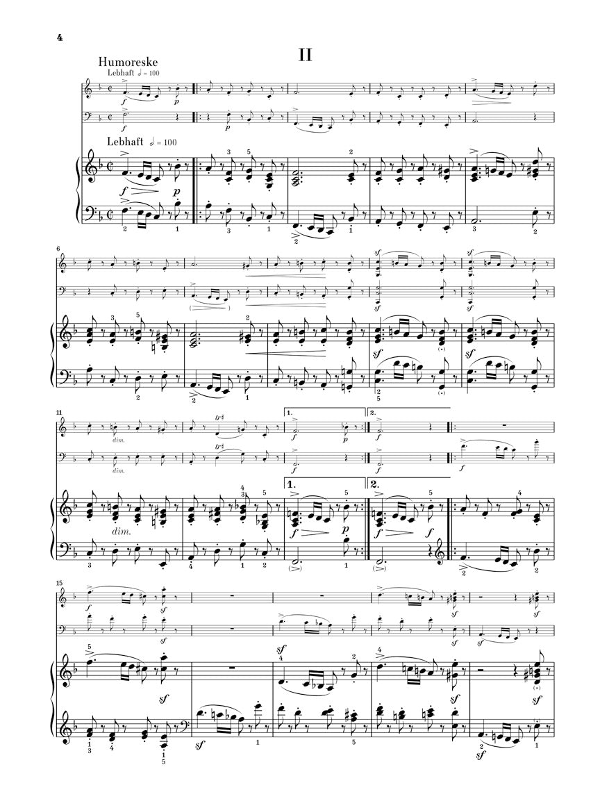 シューマン:幻想小曲集 イ短調 op. 88