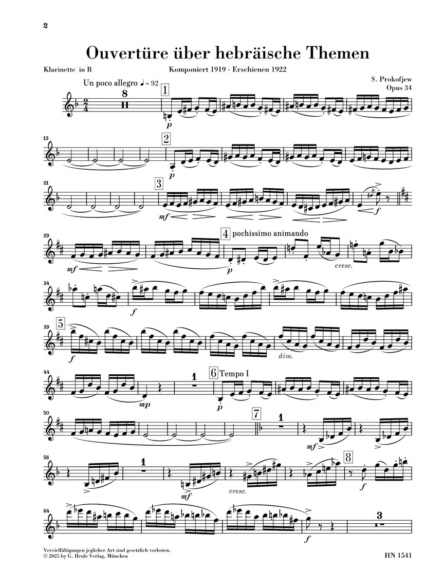 プロコフィエフ:ユダヤの主題による序曲 Op.34