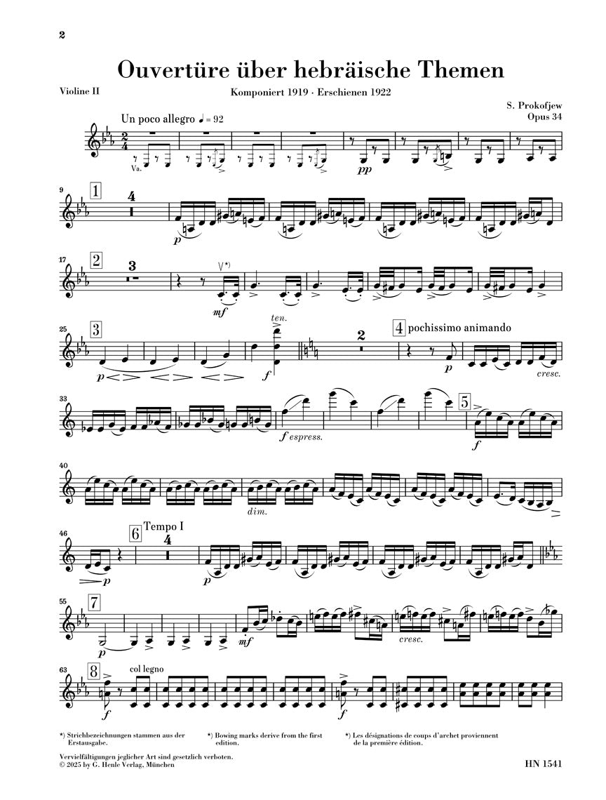 プロコフィエフ:ユダヤの主題による序曲 Op.34