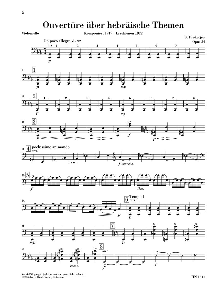プロコフィエフ:ユダヤの主題による序曲 Op.34