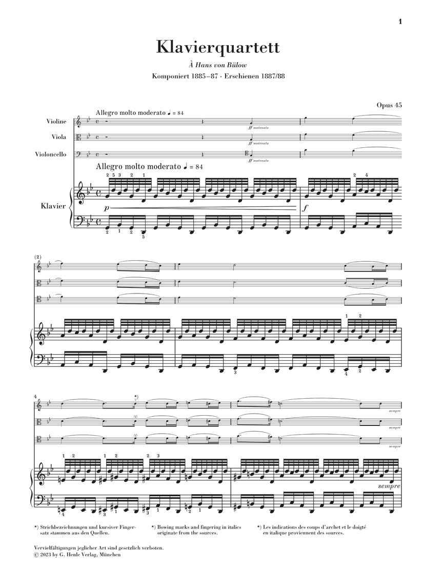 フォーレ:ピアノ四重奏曲 第2番 ト短調 op. 45