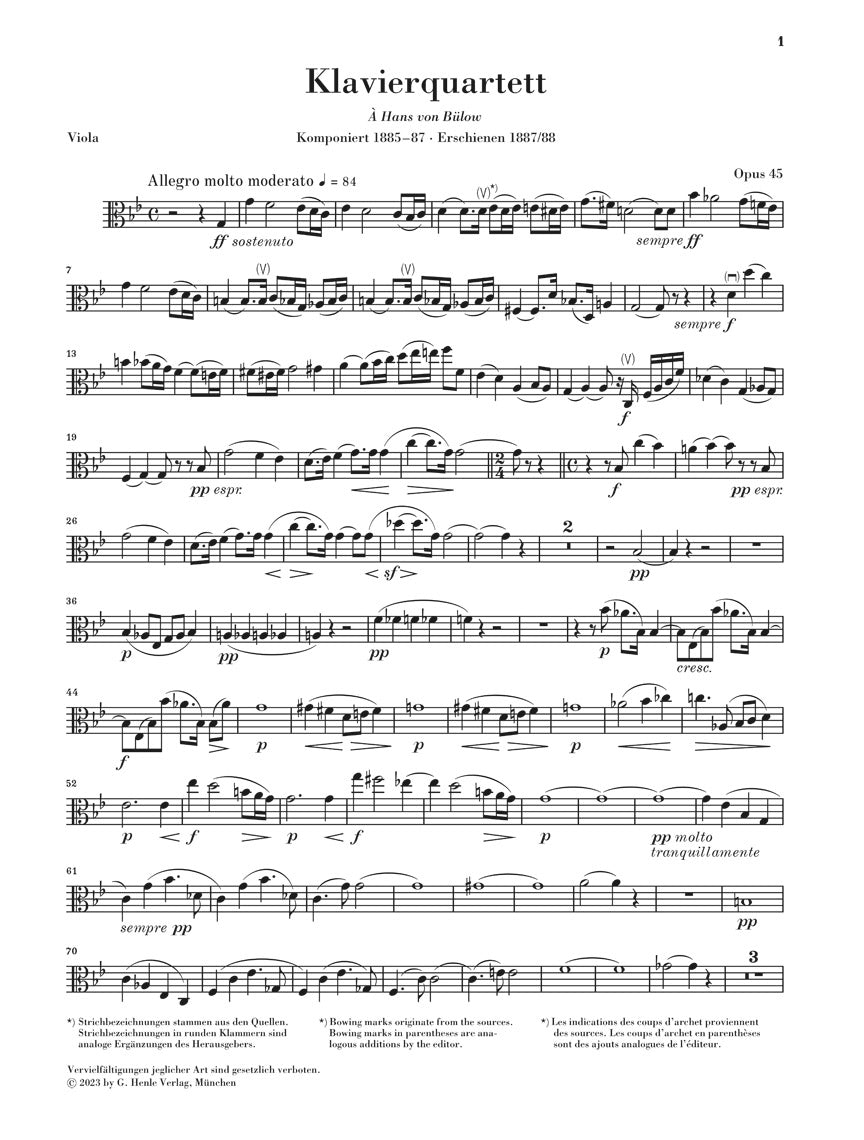 フォーレ:ピアノ四重奏曲 第2番 ト短調 op. 45
