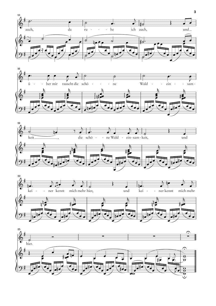 シューマン:リーダークライス op. 39, 1842年稿と1850年稿(低声用)