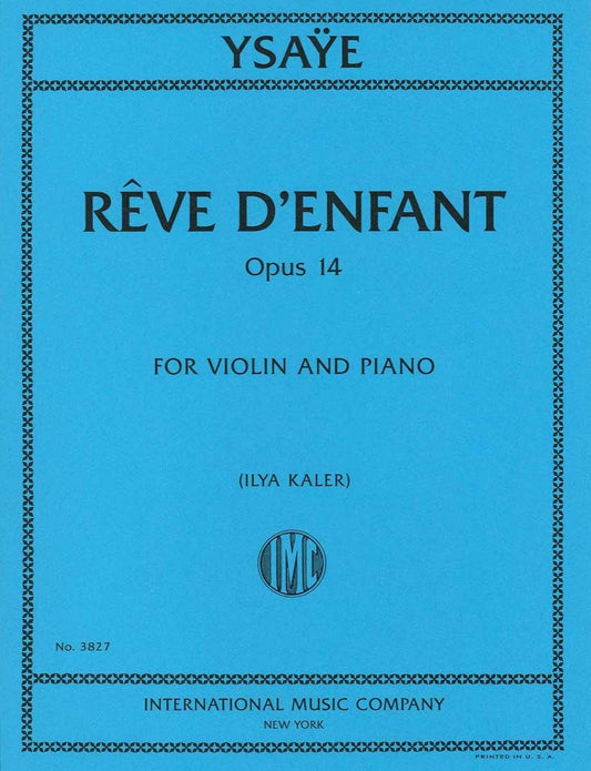 イザイ:こどもの夢 op. 14