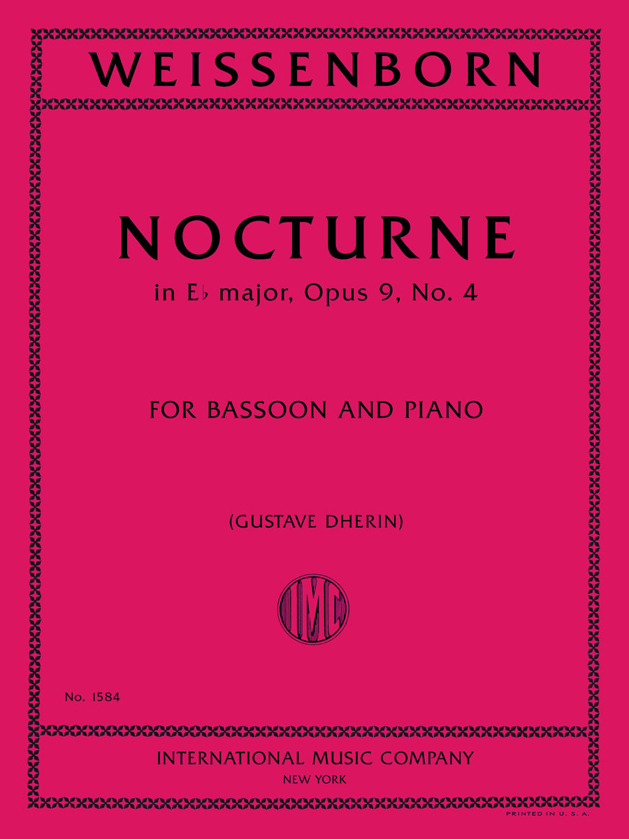 ヴァイセンボルン:ノクターン op.9 第4番(ファゴットとピアノ)