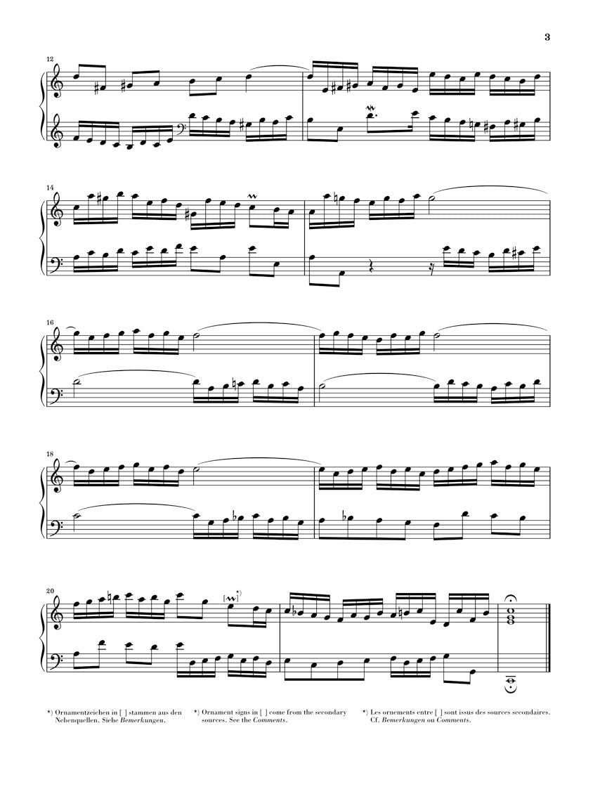 バッハ:インヴェンション(二声のインヴェンション)BWV 772 - 786(運指なし)