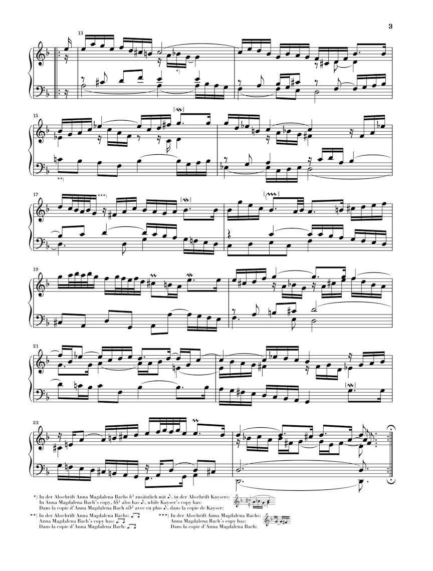 バッハ:フランス組曲 BWV 812 - 817 (運指なし)