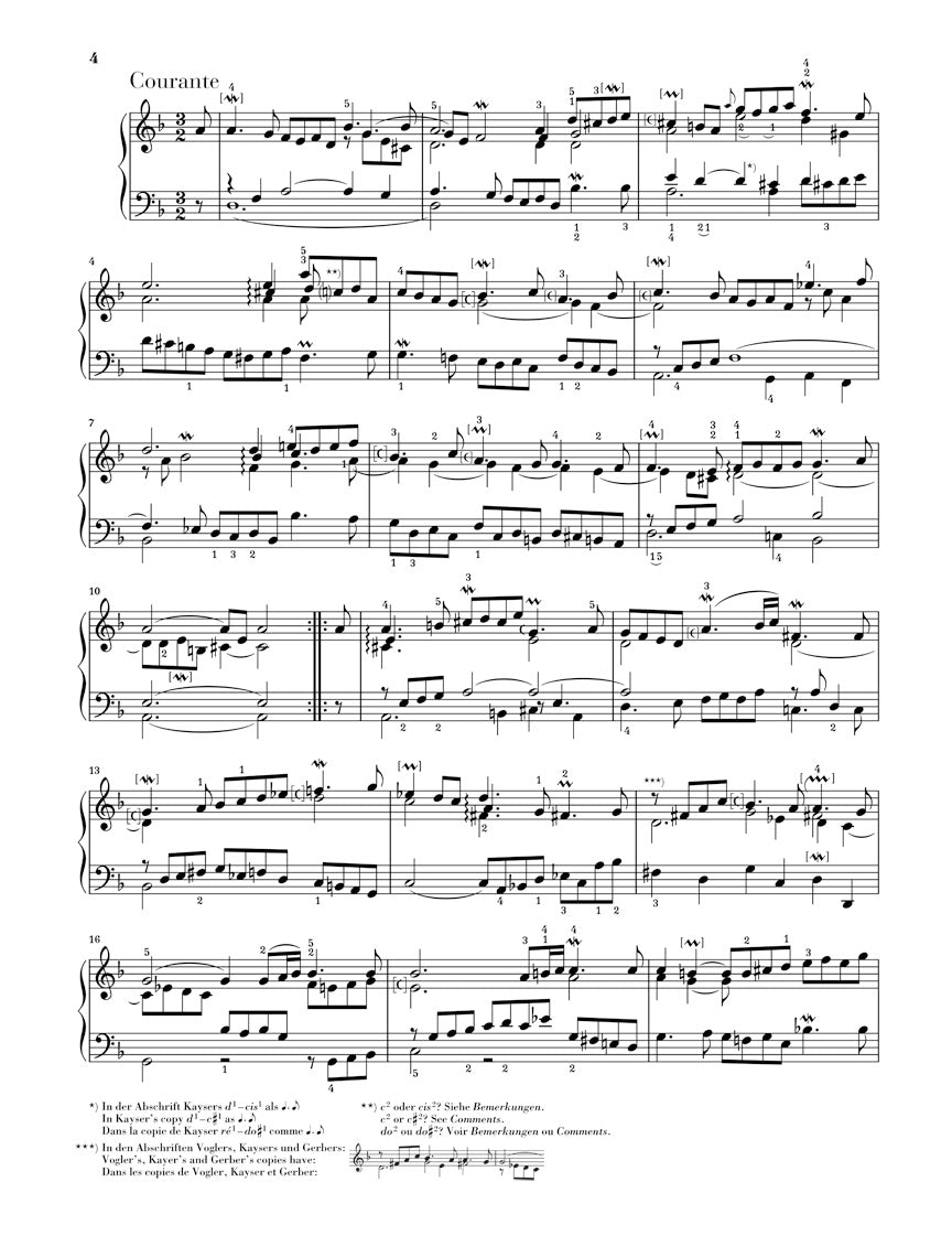 バッハ:フランス組曲 第1番 ニ短調 BWV 812