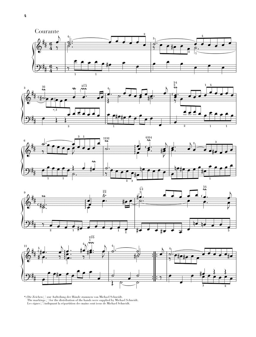 バッハ:フランス組曲 第3番 ロ短調 BWV 814