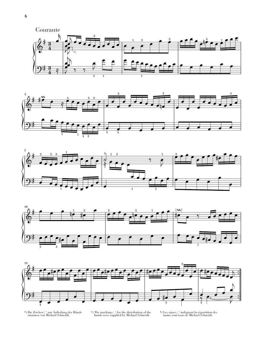 バッハ:フランス組曲 第5番 ト長調 BWV 816