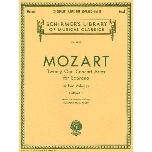 モーツァルト:ソプラノのための21のコンサート・アリア 第2巻