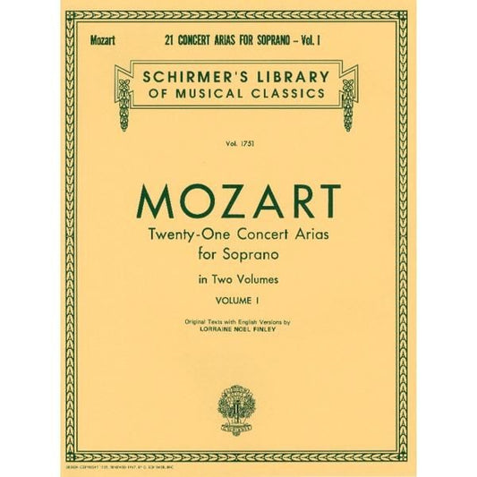 モーツァルト:ソプラノのための21のコンサート・アリア 第1巻