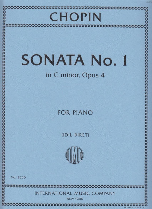 ショパン:ピアノ・ソナタ 第1番 ハ短調 op. 4