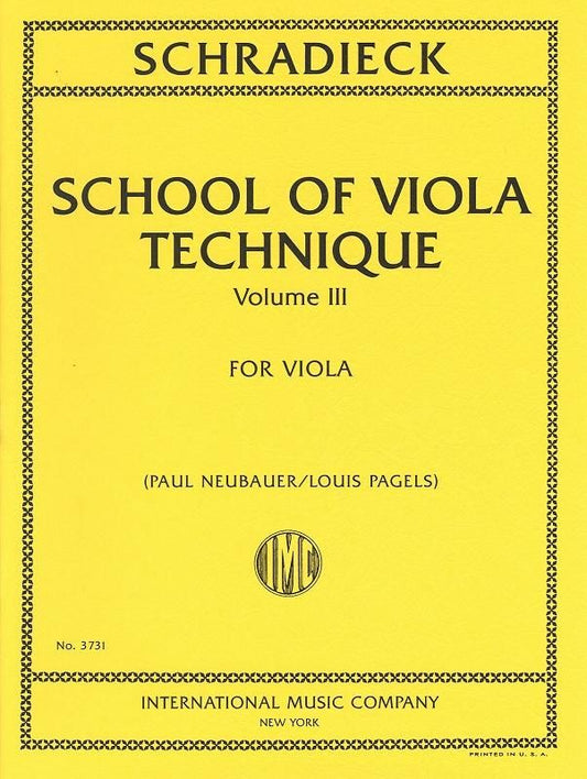 シュラディーク(シュラディック):ヴィオラ技巧教本 第3巻