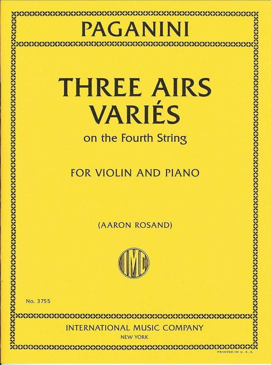 パガニーニ:第4弦のための 3つの 主題と変奏