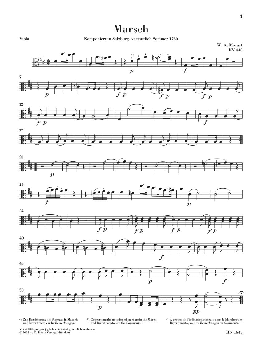 モーツァルト:行進曲 K.445とディヴェルティメント K.334