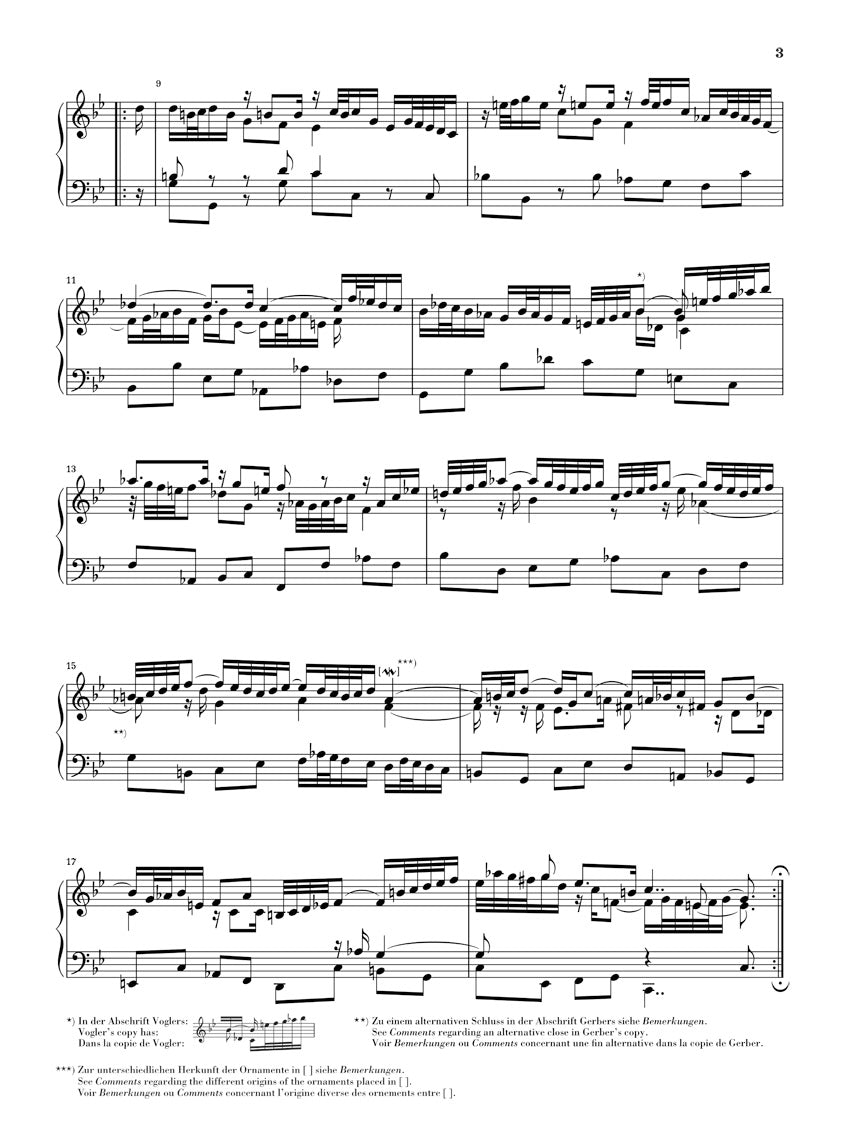 バッハ:フランス組曲 第2番 ハ短調 BWV 813(運指なし)