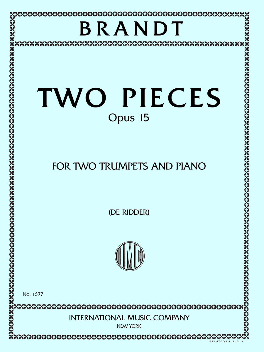 ブラント:2つの小品集 op.15(2本のトランペットとピアノ)