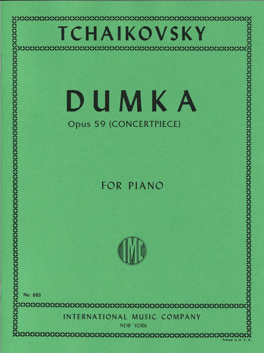 チャイコフスキー:ドゥムカ op. 59