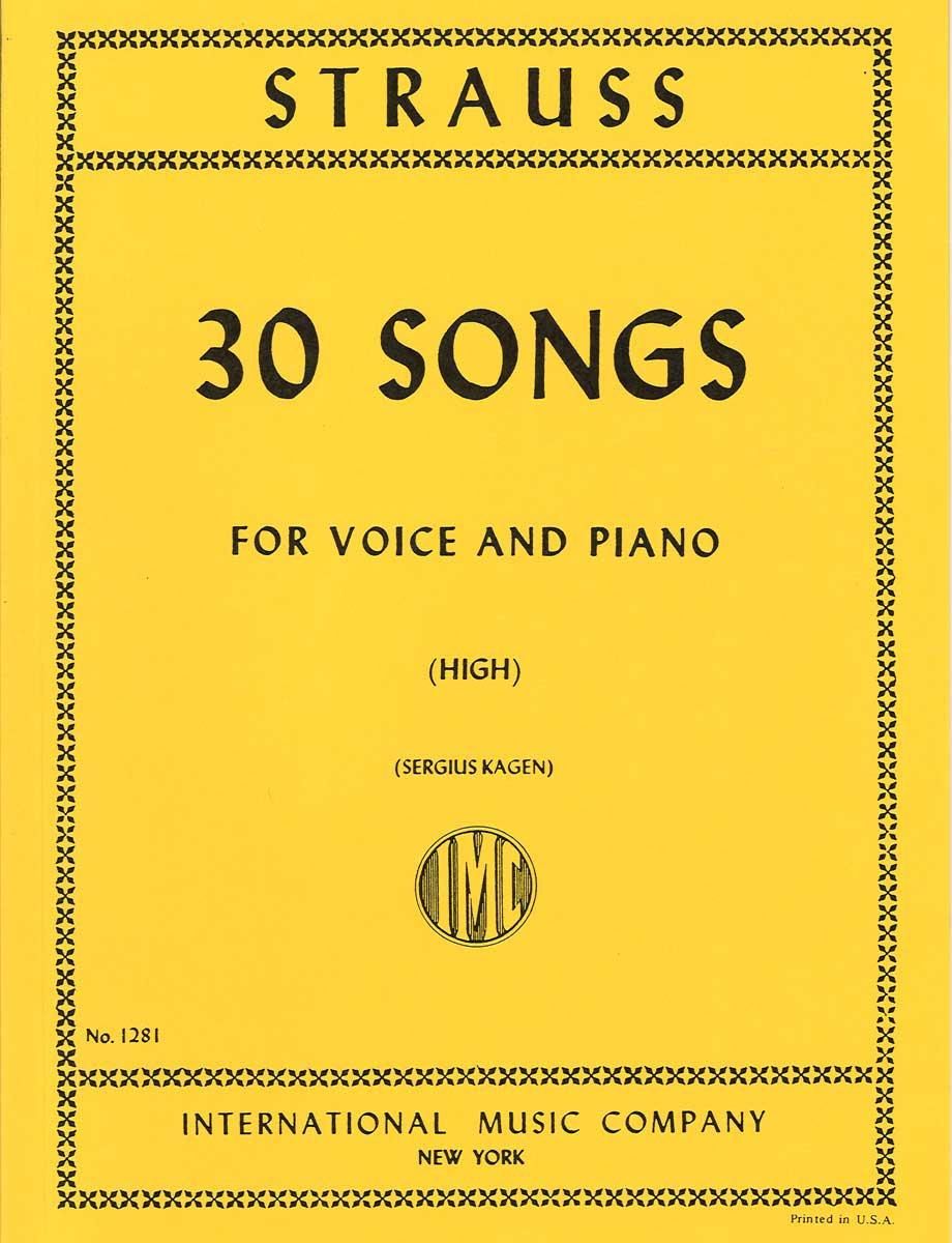 シュトラウス:30の 歌曲集(高声用)