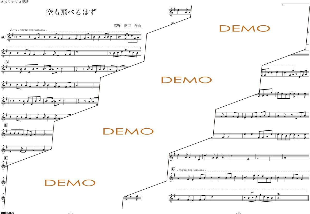 楽譜/空も飛べるはず