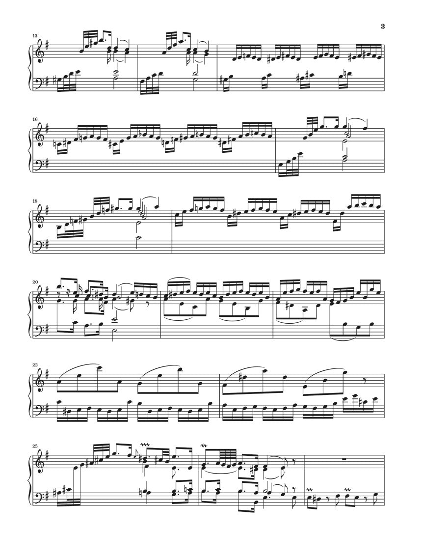 バッハ:パルティータ 第6番 ホ短調 BWV 830(運指なし)