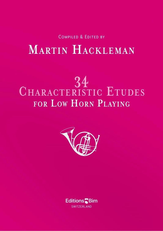 ハックルマン:34 の性格的練習曲(低音奏者用)