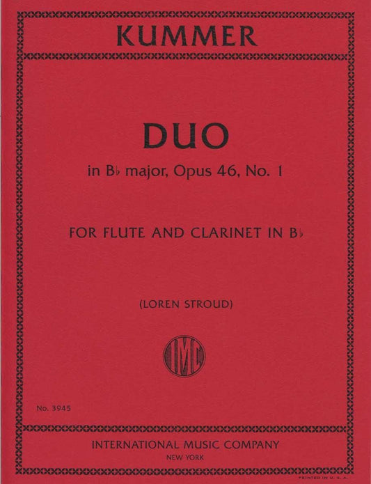 クンマー:二重奏曲 変ロ長調 op. 46 - 1