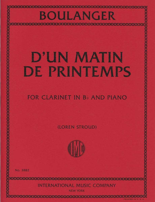 ブーランジェ:春の朝に