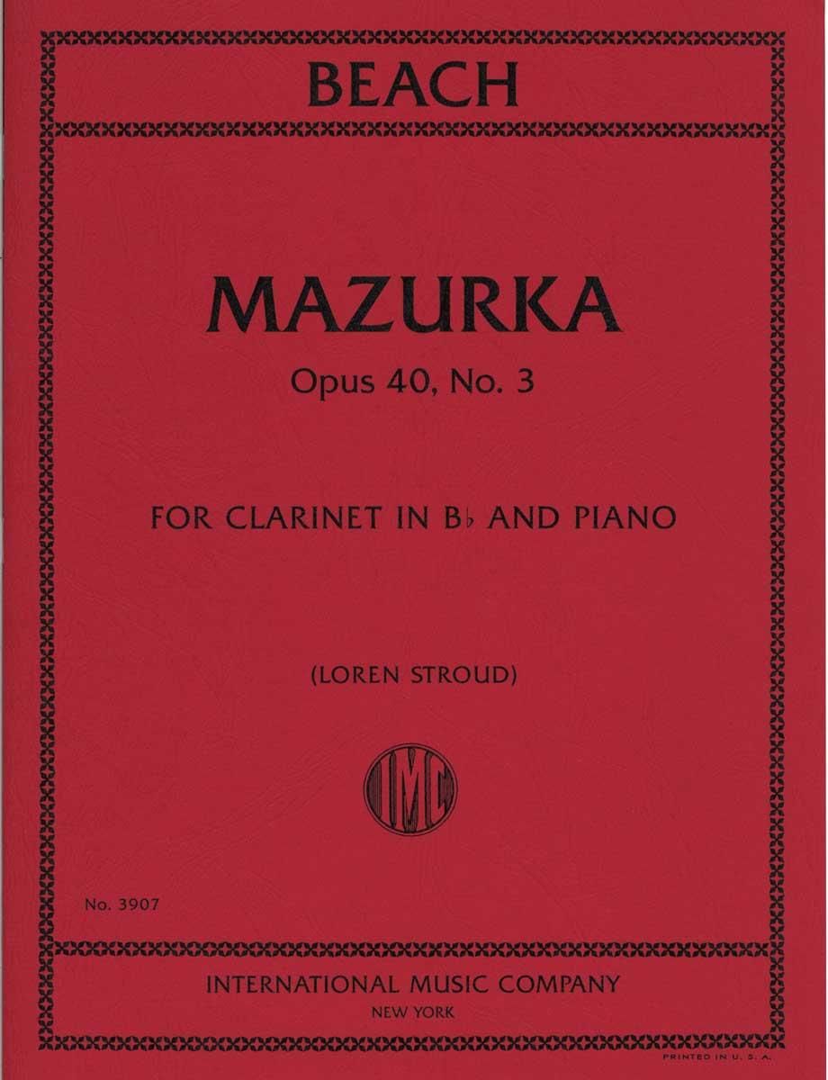 ビーチ:マズルカ op. 40 - 3