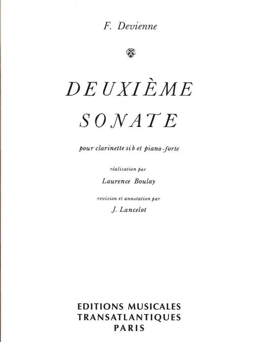 ドヴィエンヌ:クラリネット・ソナタ 第2番