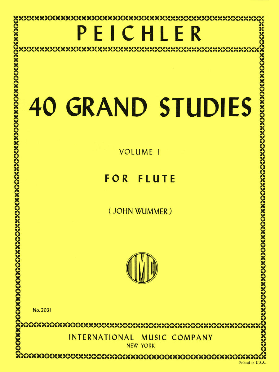 ペイヒラー:40 グランド練習曲集: 第I巻(フルート独奏)