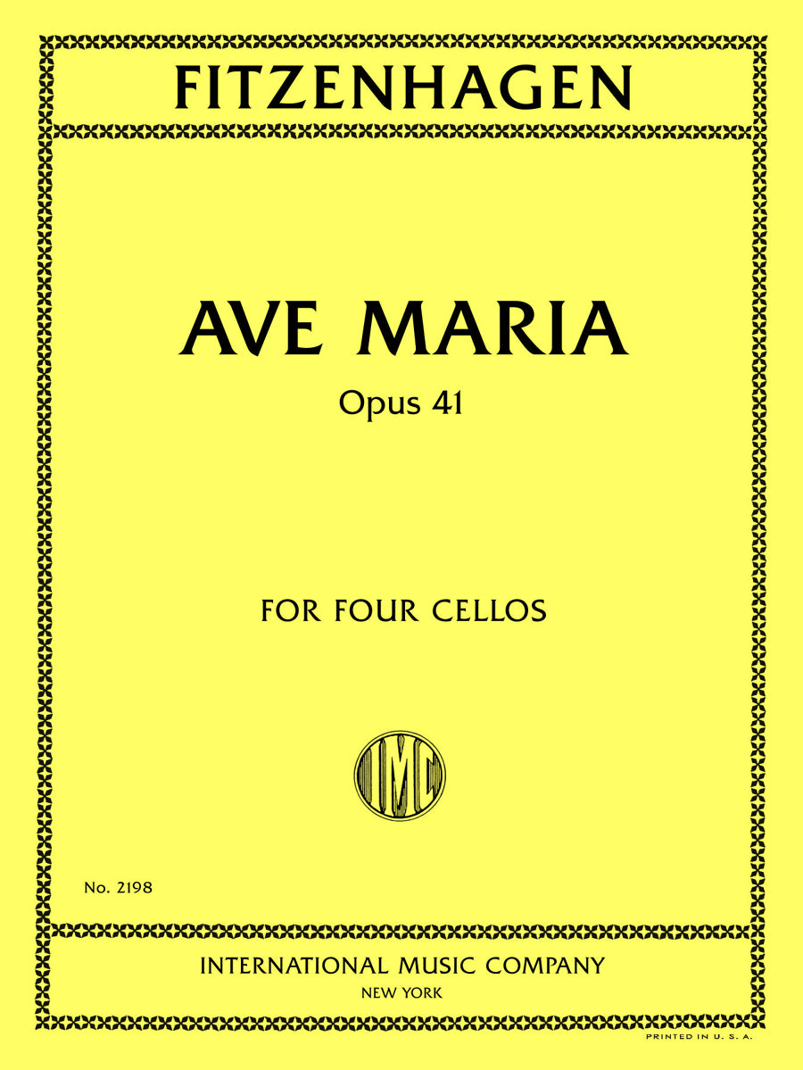 フィッツェンハーゲン:アヴェ・マリア op.41(4本のチェロ)