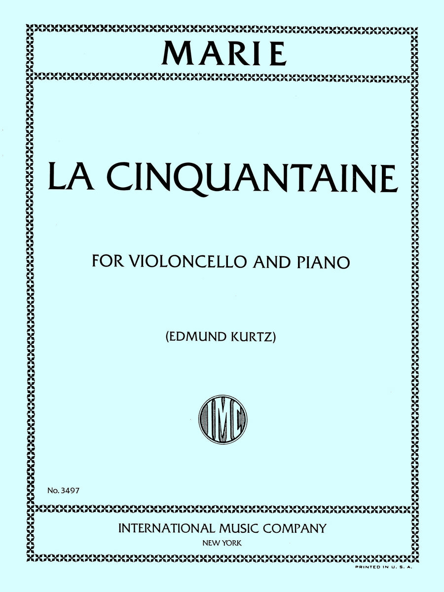 マリー:La Cinquantaine(チェロとピアノ)