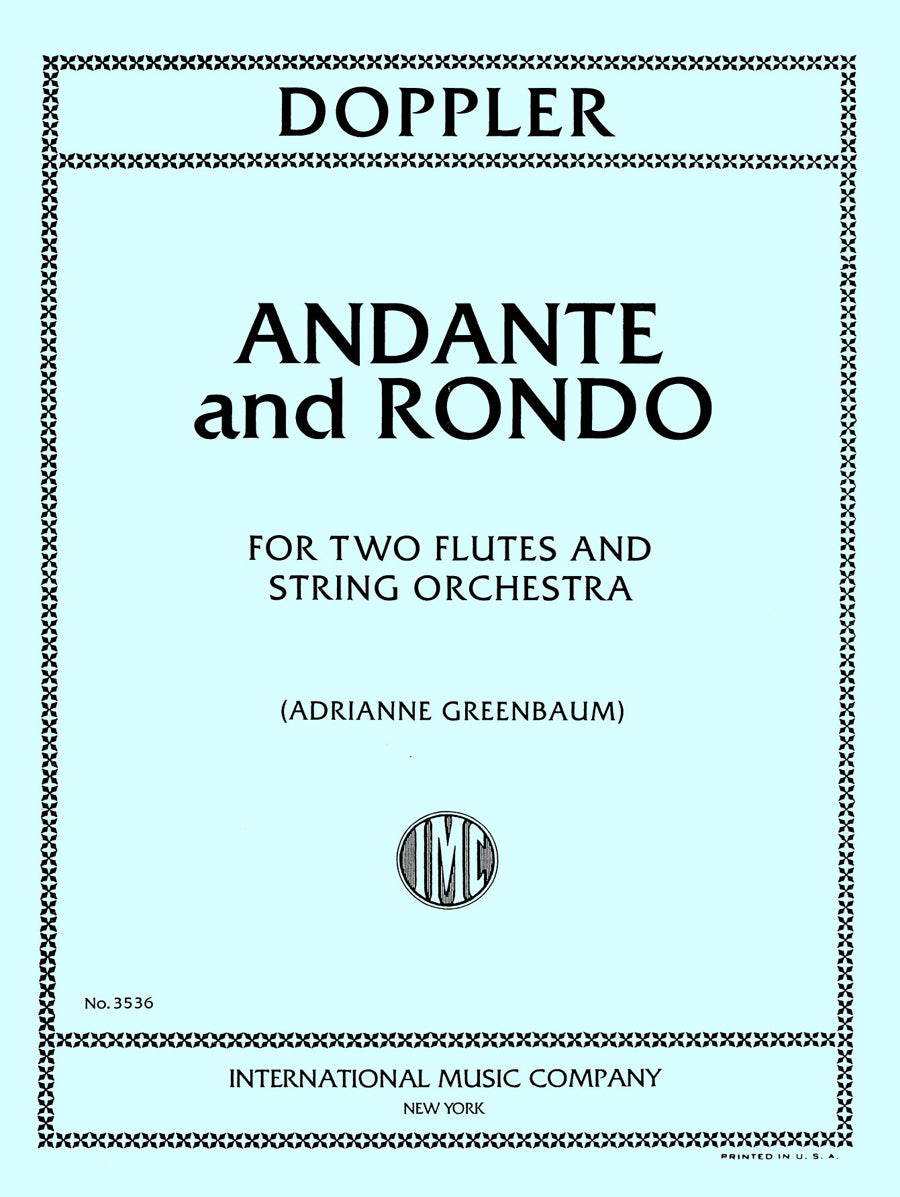 ドップラー:アンダンテとロンド op.25(2本の フルート と 弦楽合奏)