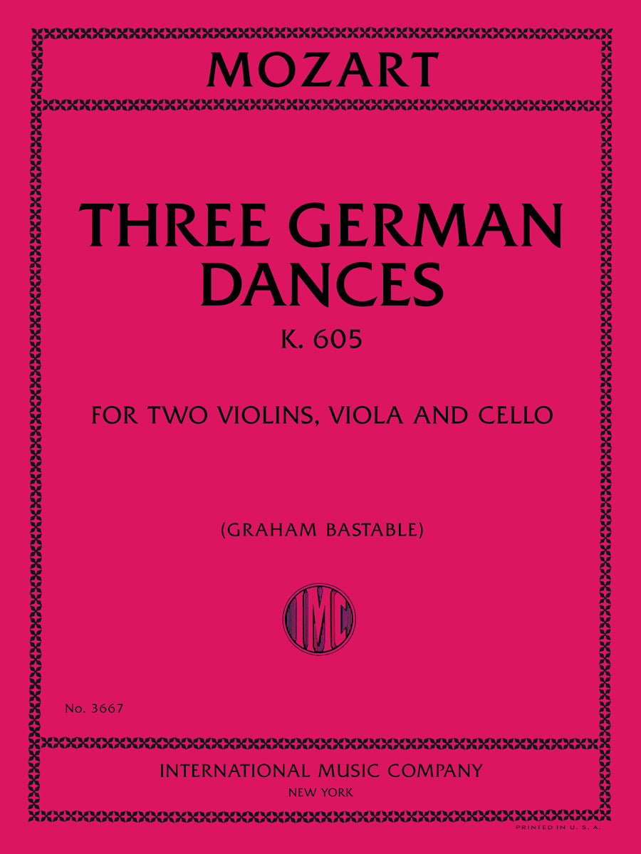 モーツァルト:3つの German 舞曲集, K. 605(弦楽四重奏)