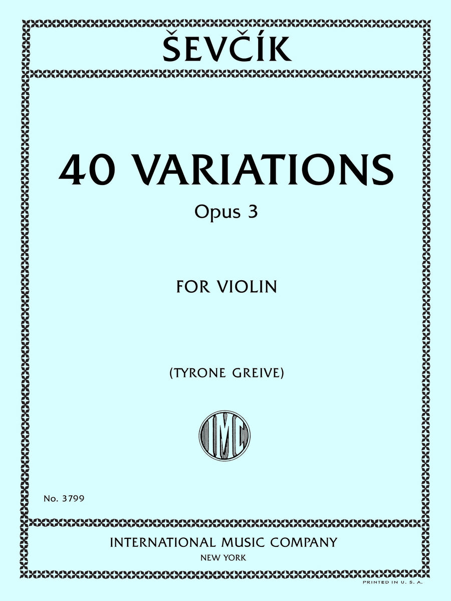 ゼフチーク(シェフチーク):40 変奏曲 op.3(ヴァイオリン独奏)