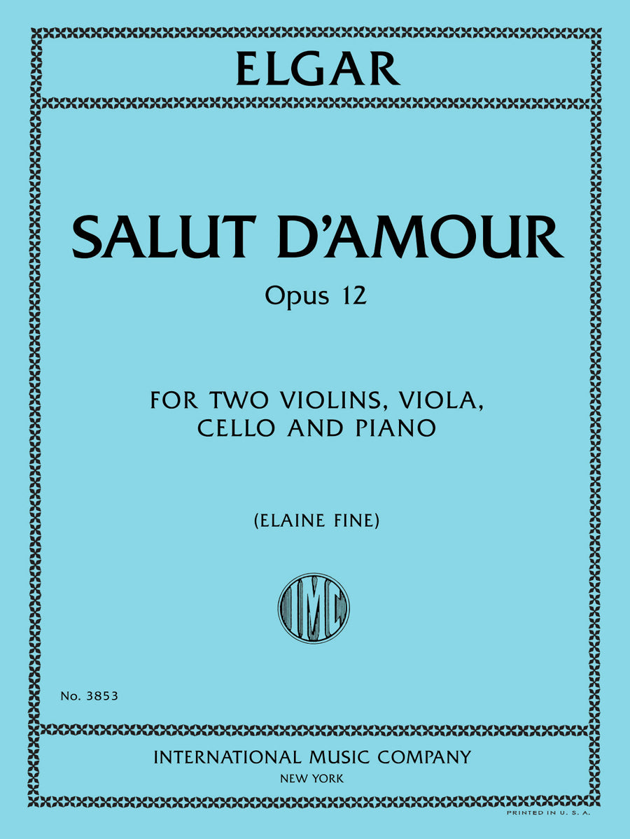 エルガー:Salut d'amour, op. 12(ピアノ五重奏)