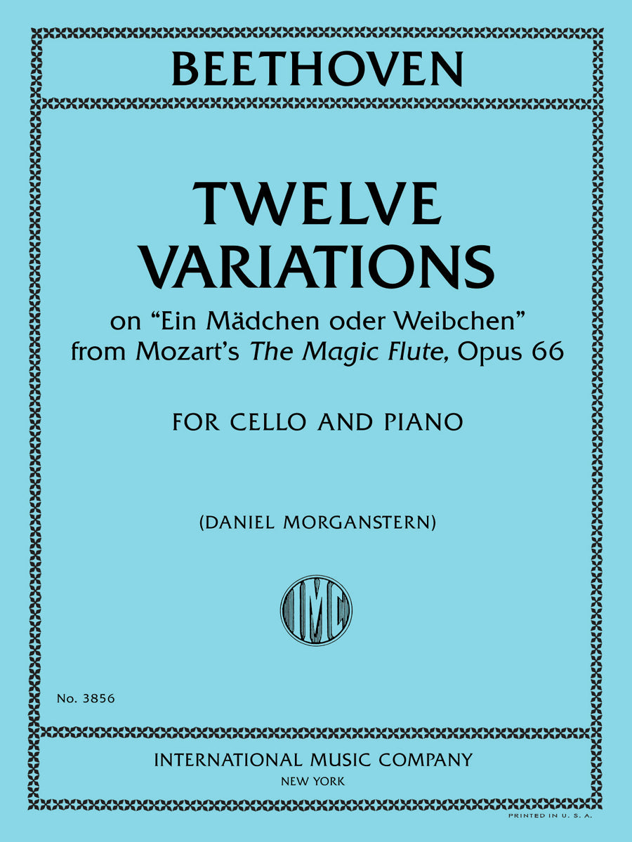 ベートーヴェン:12 変奏曲 on "Ein Madchen oder Weibchen"よりMozart's "The Magic フルート", op. 66(チェロとピアノ)