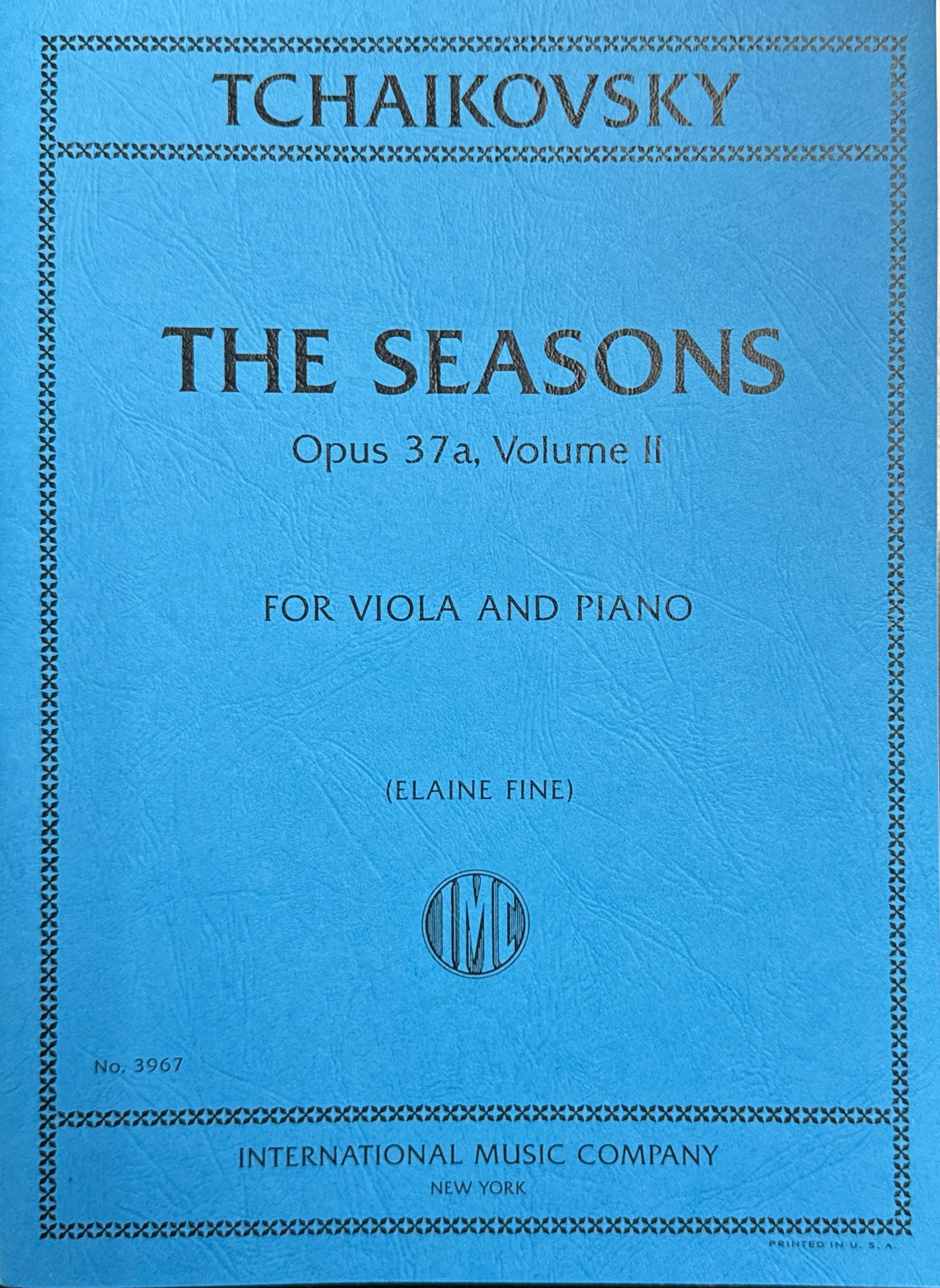 チャイコフスキーさん専用 チャイコフスキー：四季 op.37a 第2巻（ヴィオラとピアノ） – BREMEN