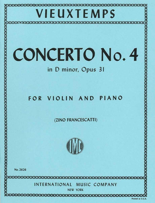 ヴュータン:ヴァイオリン協奏曲 第4番 ニ短調 op. 31