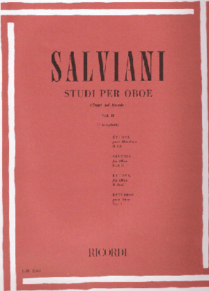 サルビアーニ:オーボエのための練習曲集 第2巻
