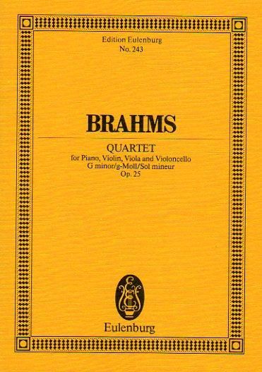 ブラームス:ピアノ四重奏曲 ト短調 op. 25