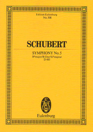 シューベルト:交響曲 第5番 変ロ長調 D 485