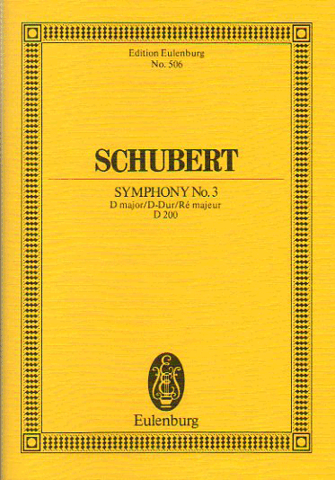 シューベルト:交響曲 第3番 ニ長調 D 200
