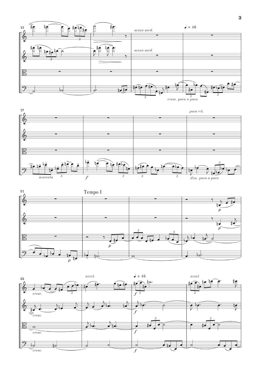 キーシン:弦楽四重奏曲 op. 3