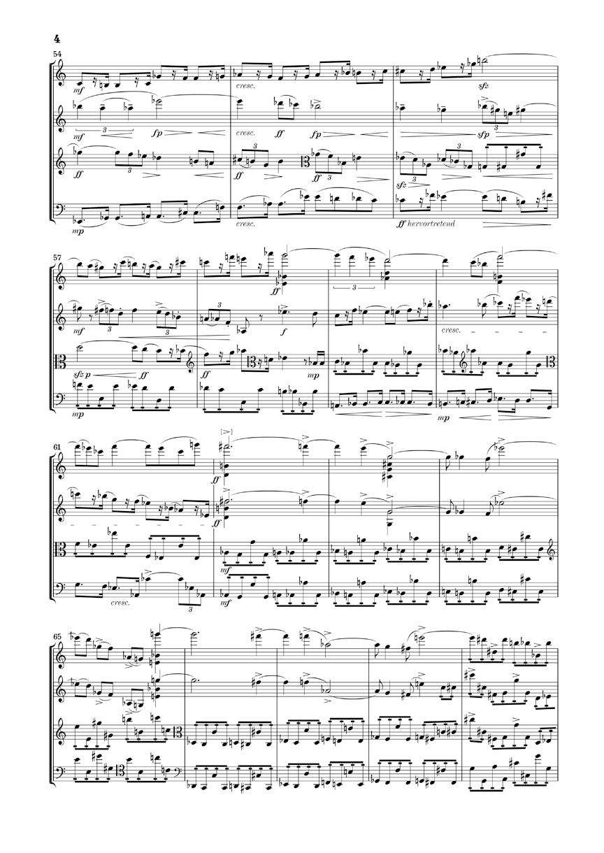 ツェムリンスキー:弦楽四重奏曲 第2番 op. 15