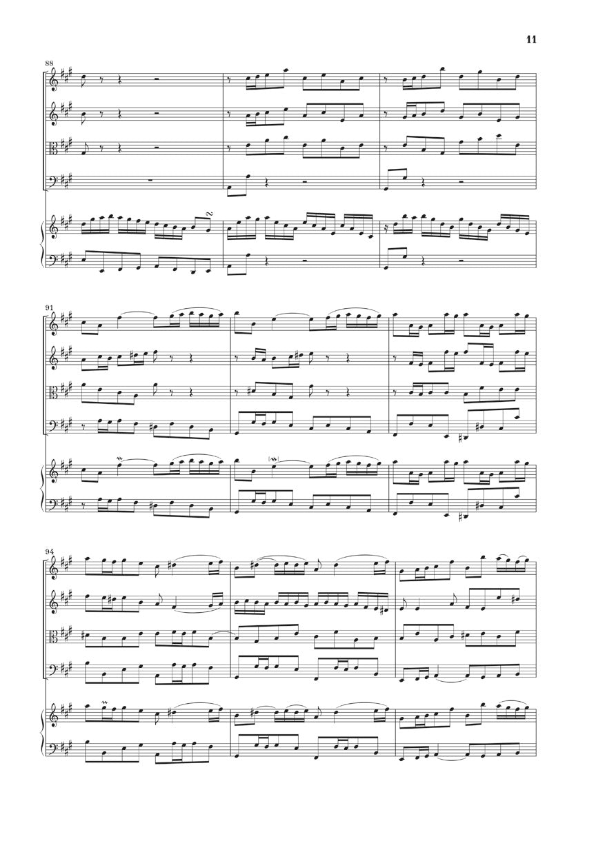 バッハ:チェンバロ協奏曲第4番 BWV1055 SE版