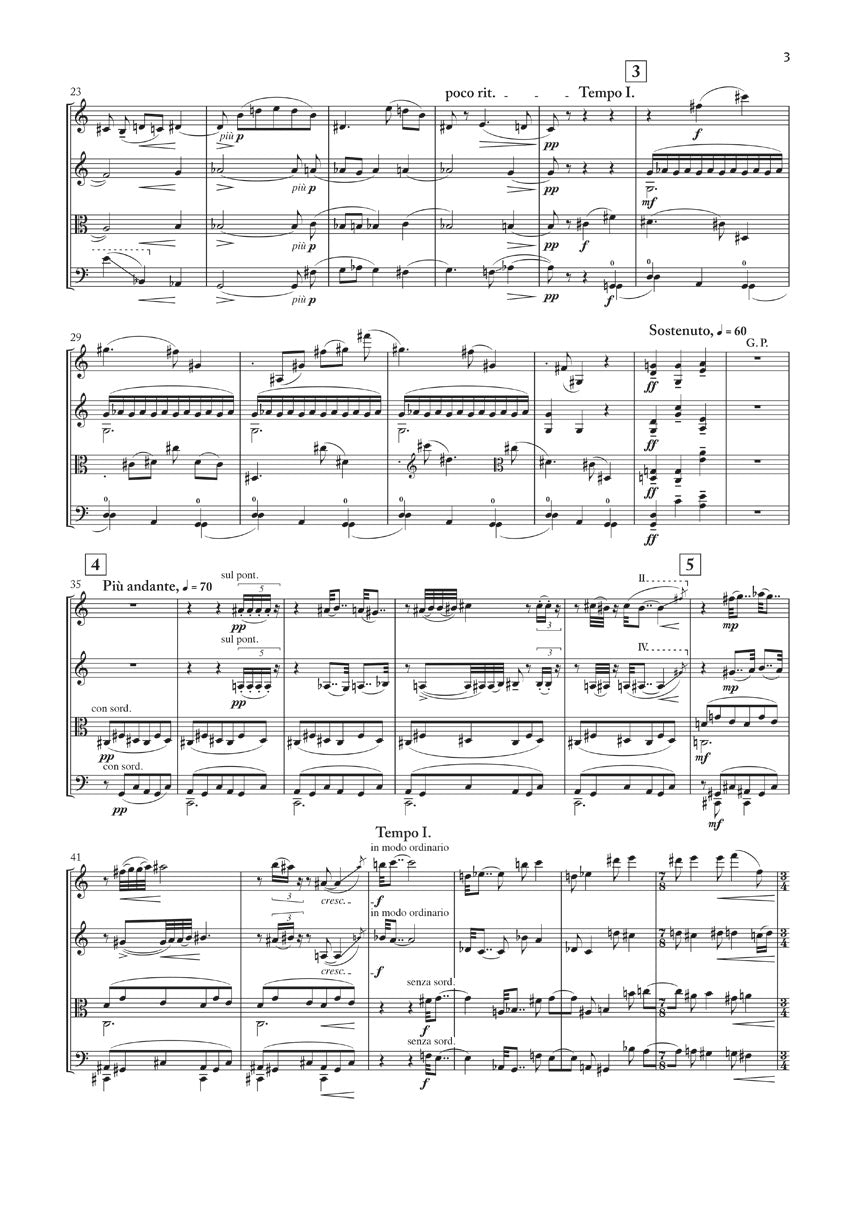 バルトーク:弦楽四重奏曲 第3番