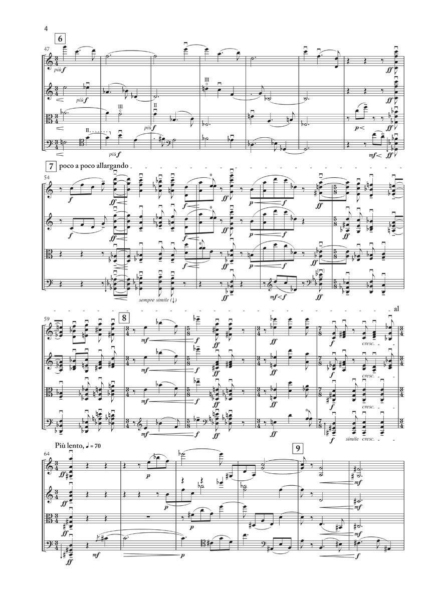 バルトーク:弦楽四重奏曲 第3番